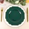 10 Pcs Disposable Baroque Plastic Dinner Plates with Gold Rim